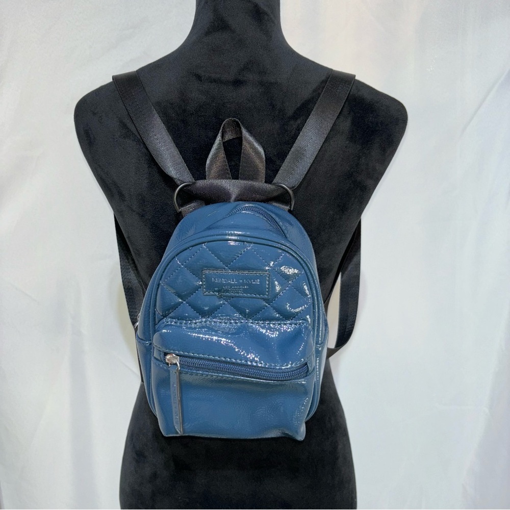 Kendall + Kylie Blue Quilted Mini Backpack
